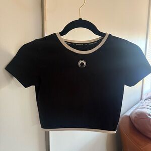 [SOLD] Marine Serre Black and White Crop Top